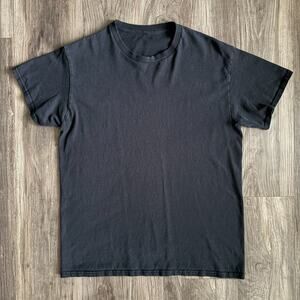 Vintage Gradient Sun Faded Blank Black T-Shirt Men's Size M 1990s